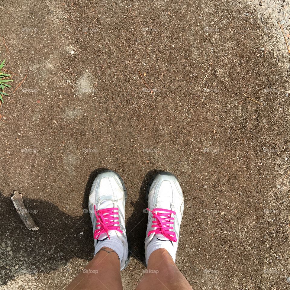 Sidewalk texture changed to a reddish powdery type material. You never know what you are walking over.