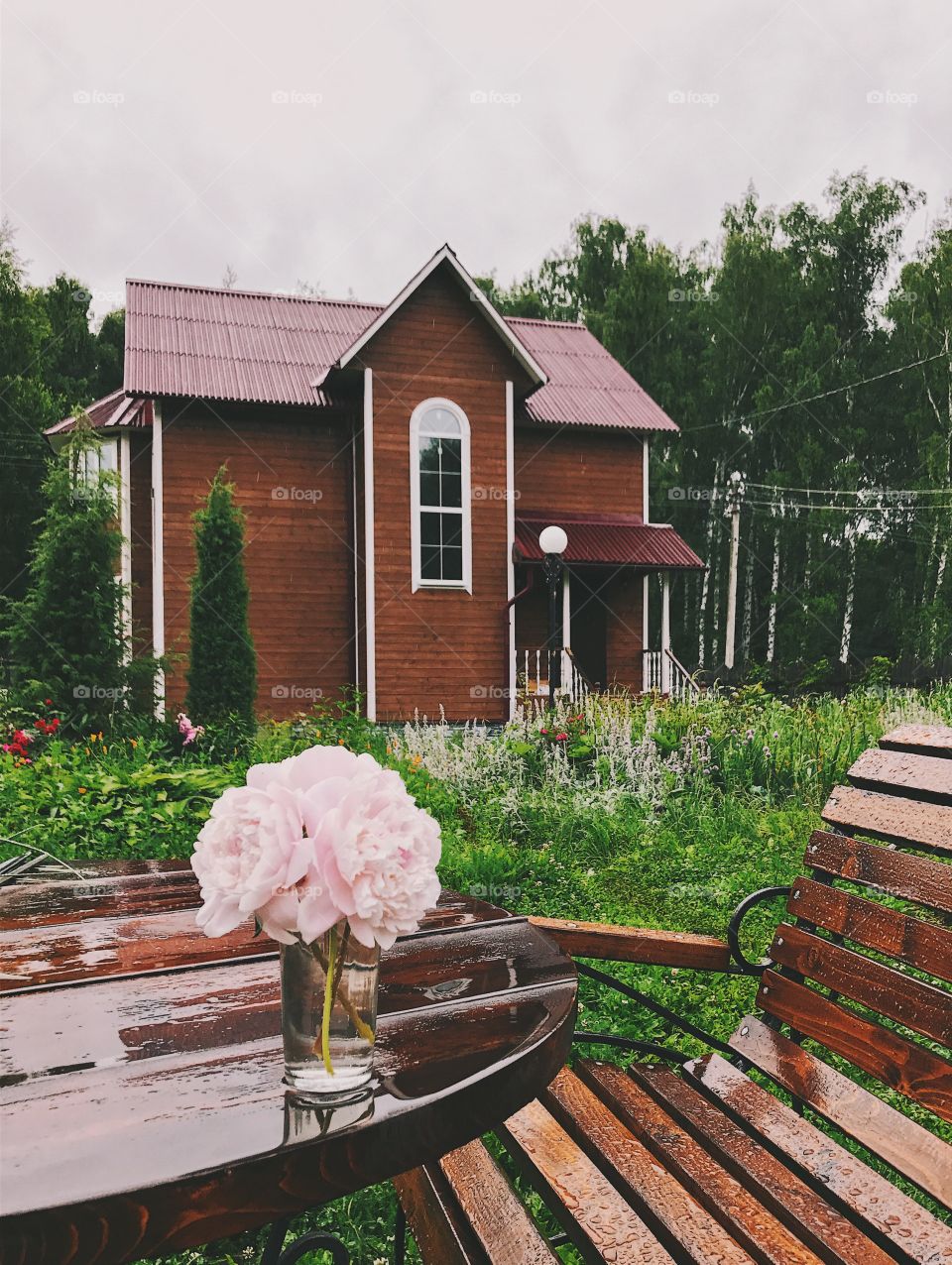 Rainy day in the countryside