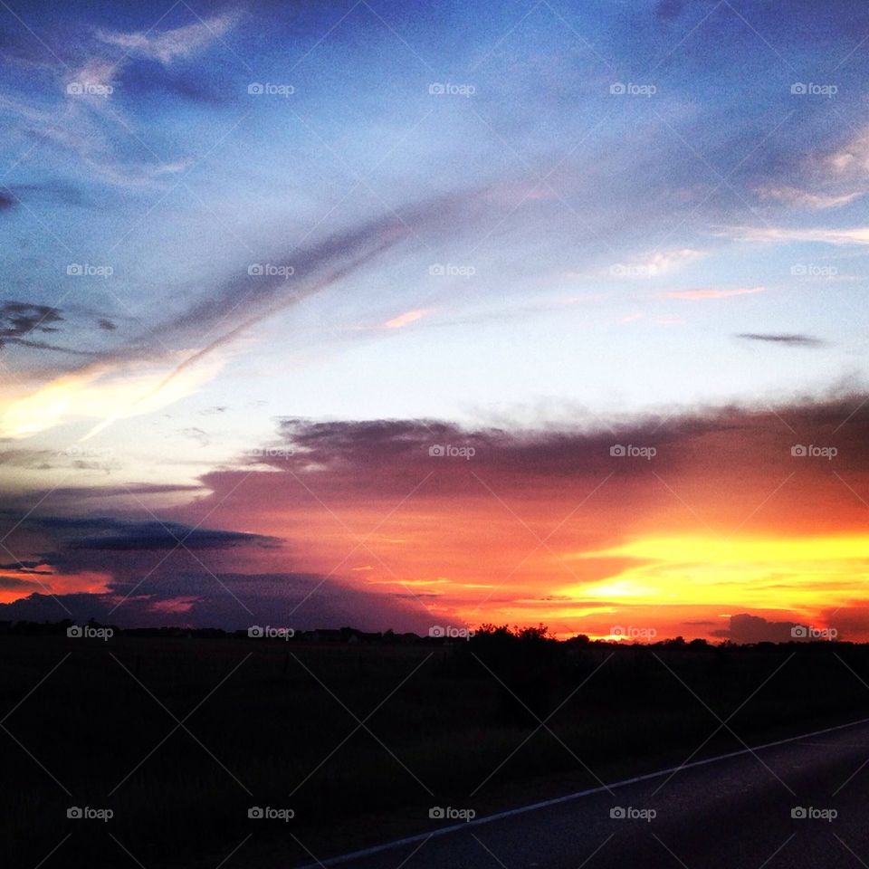 Sunset over Iowa