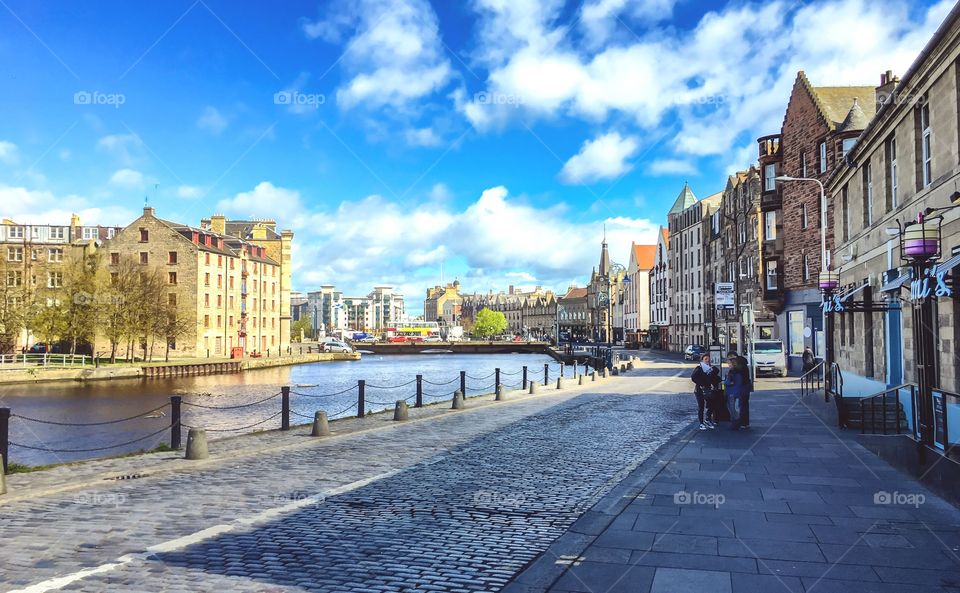 Leith, a district of Edinburgh, right on the river, wonderful
