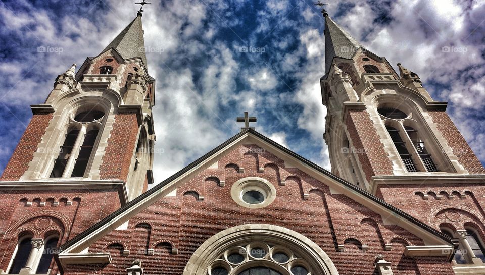 Architecture. The Basilica of the National Shrine of Mary, Help of Christians