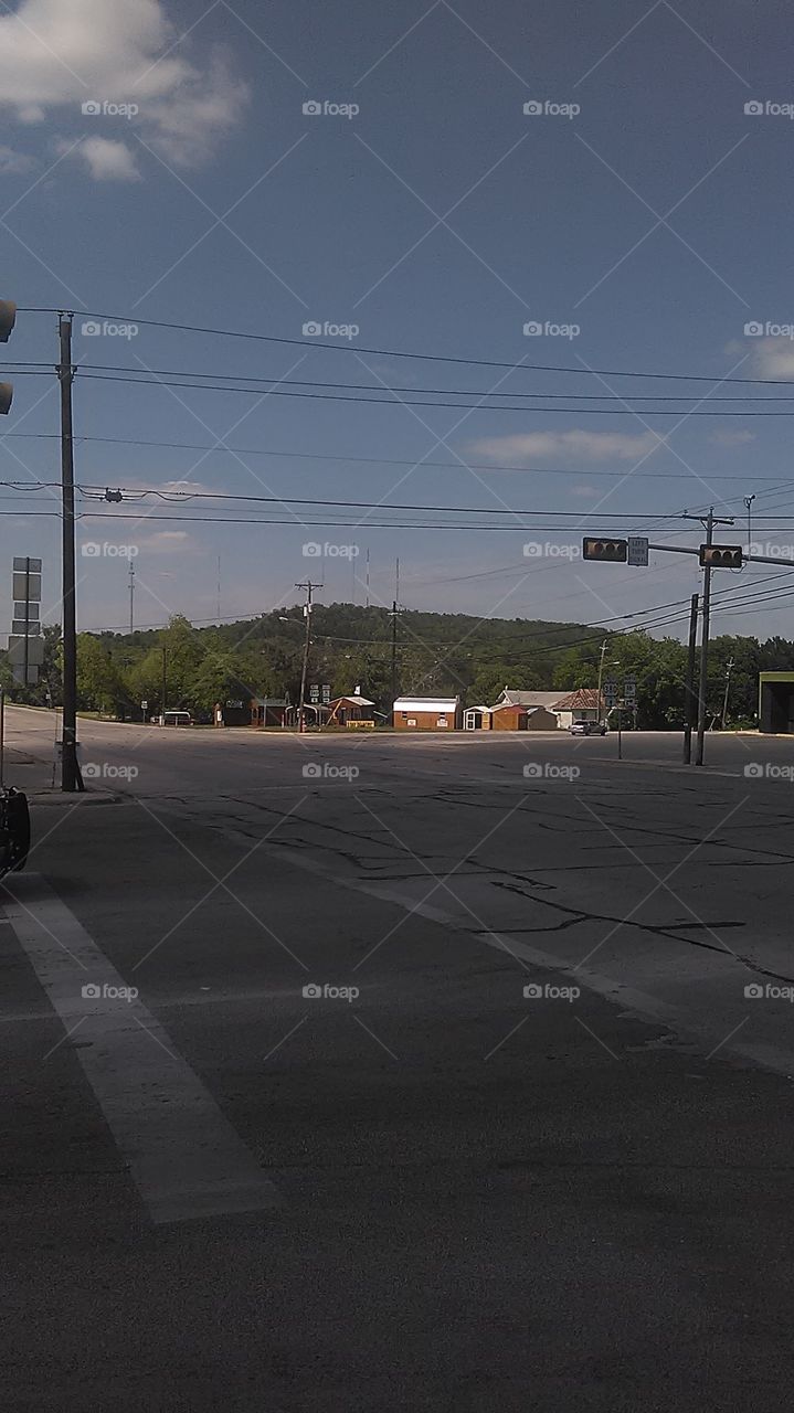 heading north. i love pictures with hills in the background