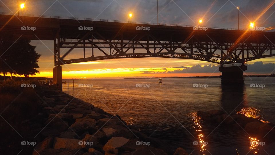 Bridge sunset
