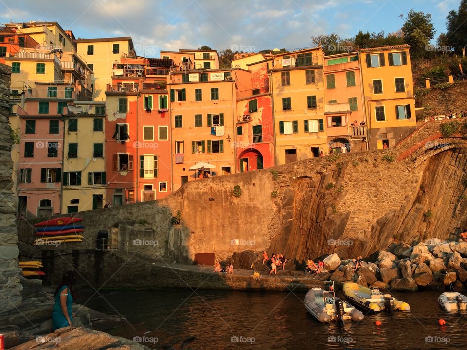 Golden hour on Riomaggiore