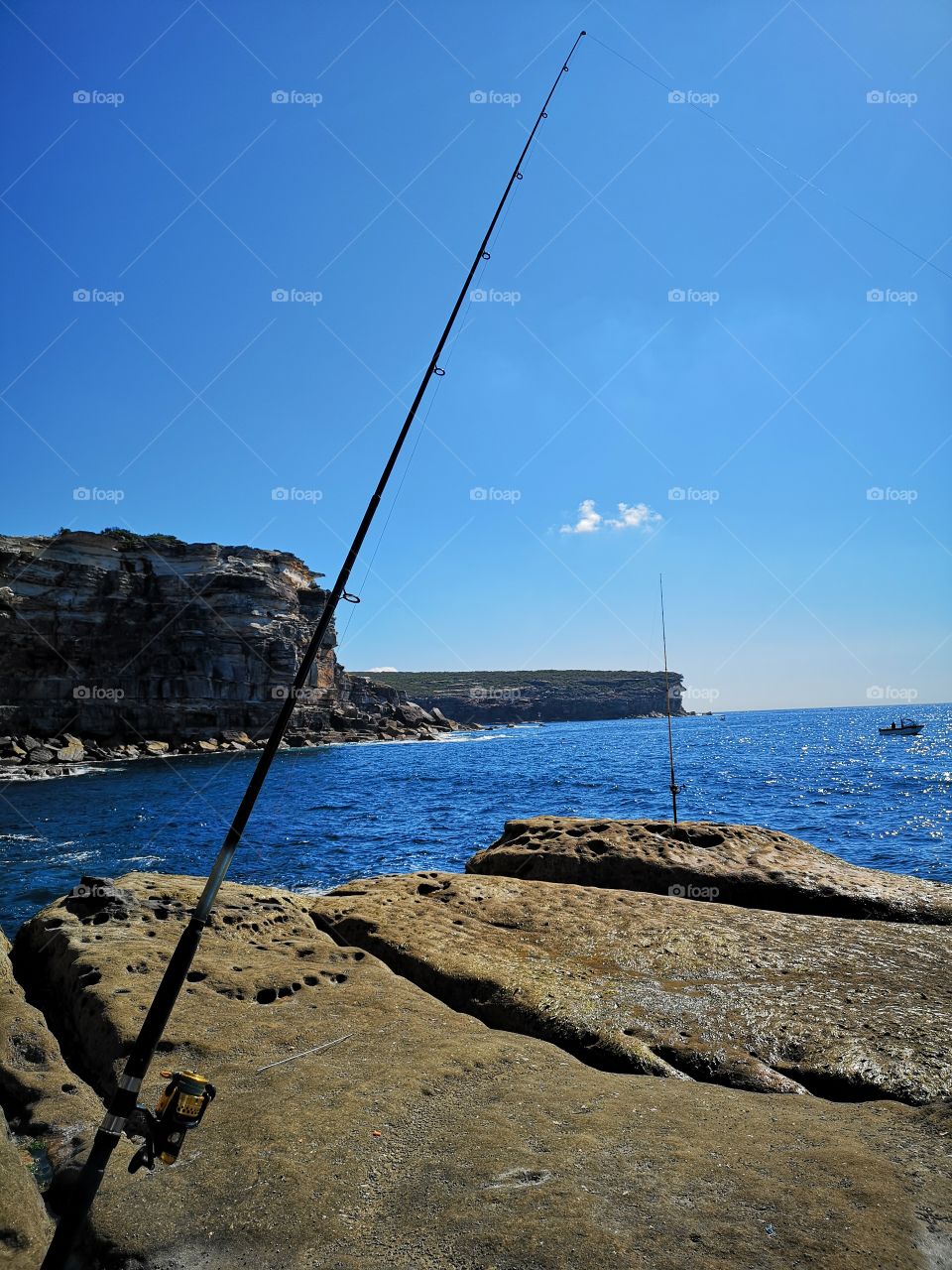 First person view. Rock fishing