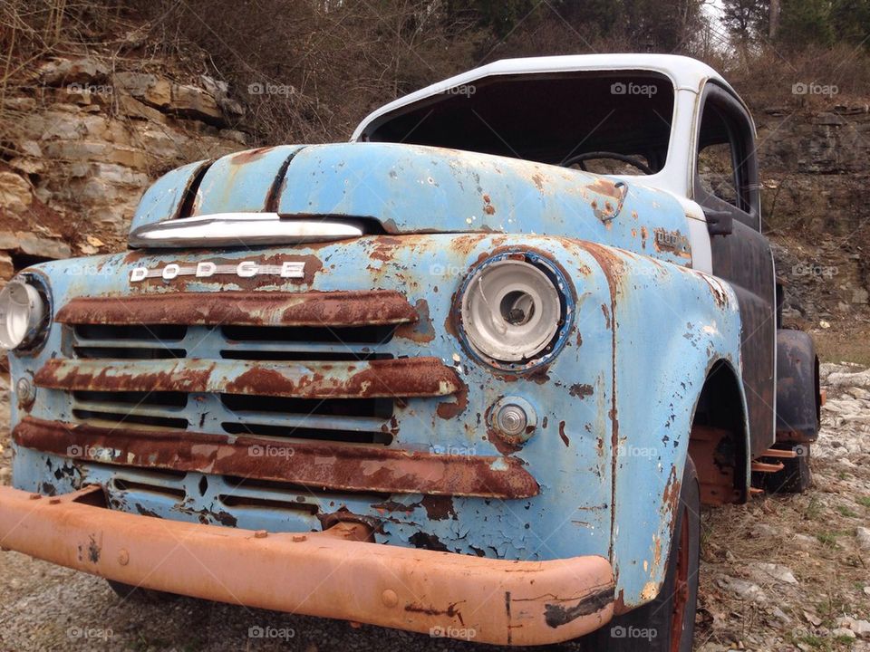 Old rusted vintage truck