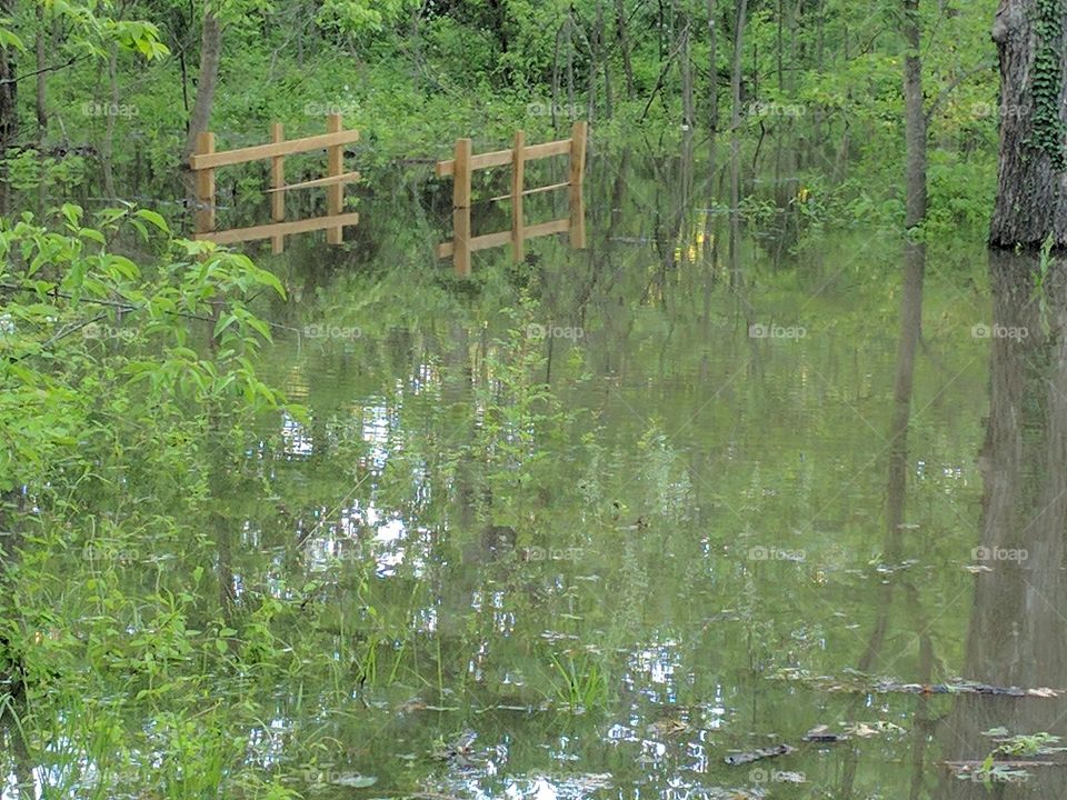 water over bridge