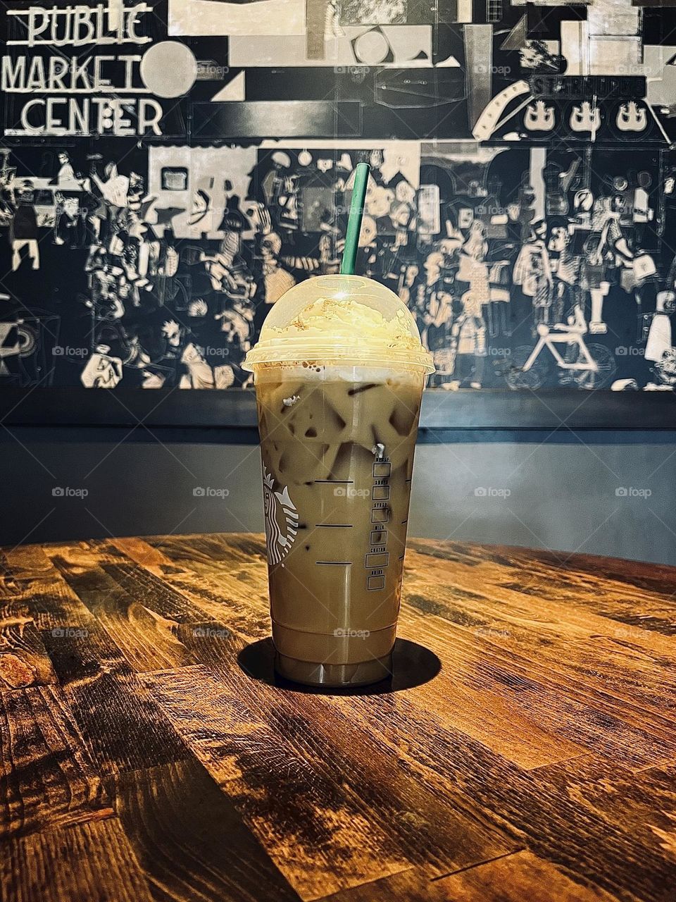 Coffee Shop Latte on Table