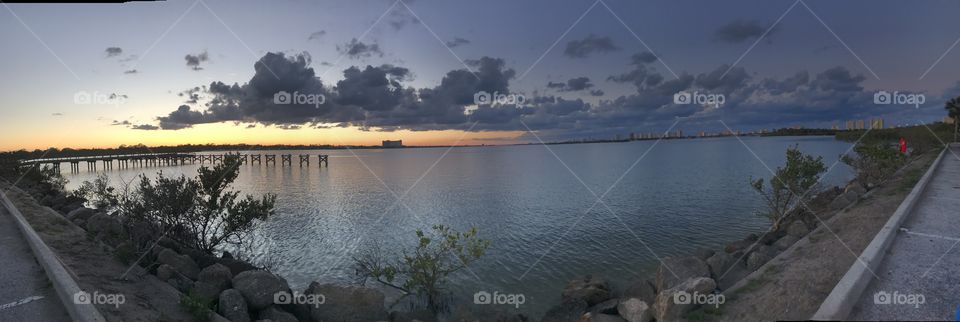  Daytona, Florida near the coast at sunset 