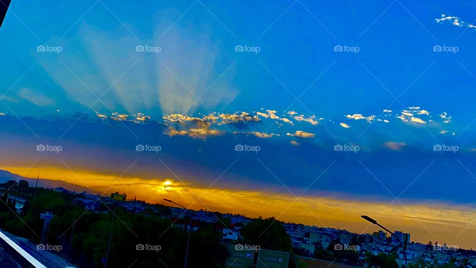 Sunset in Downtown Cyprus Nicosia 