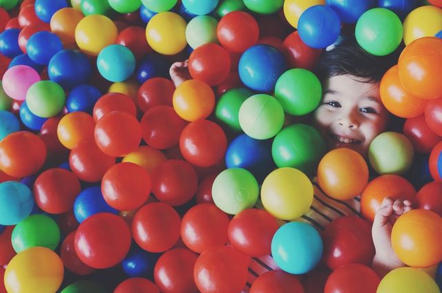 Riley loves the ball pit!