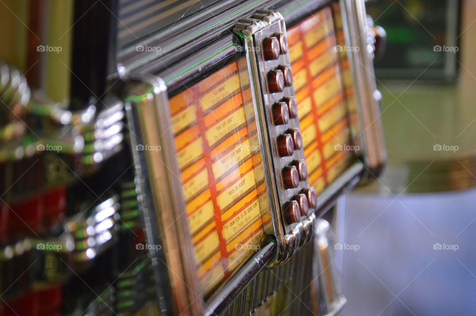 Jukebox located at The Parkette in Lexington, Kentucky. A spunky drive-in featured on Food Network's "Diners, drive-ins, & dives." 