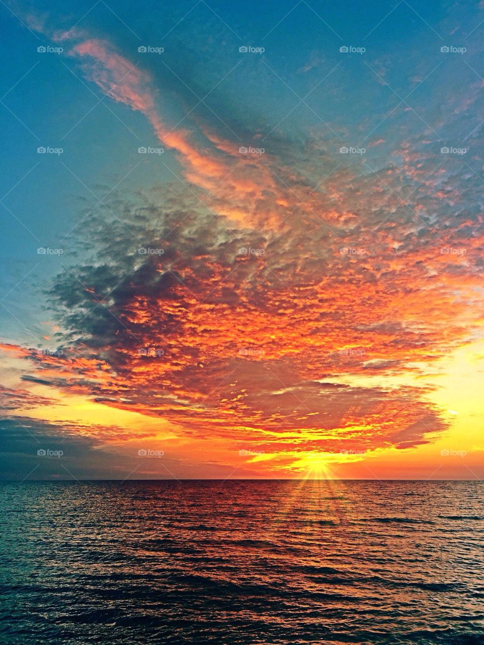 Dramatic sky over the sea