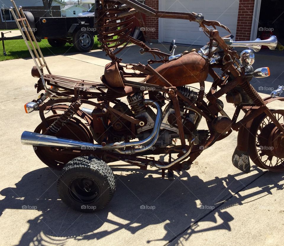 Rusty Old Motorcycle 