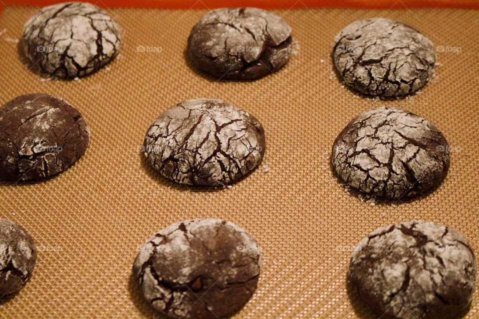 Chocolate crackled cookies for Santa 