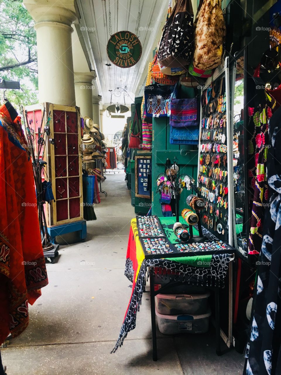 Market with merchandise in New Orleans, Louisiana, USA