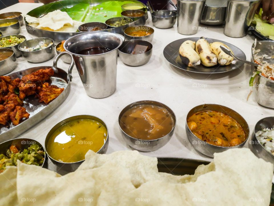 Traditional South Indian Meals for Lunch