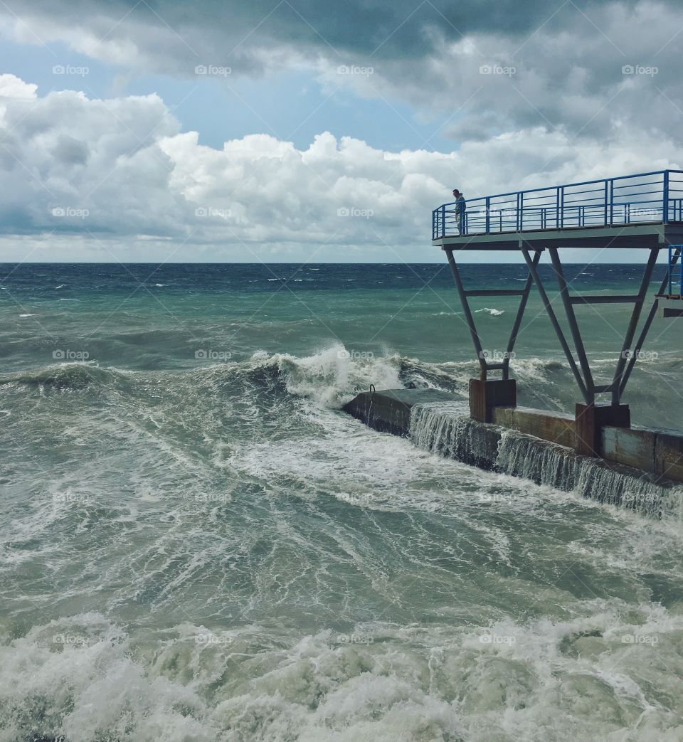 Storm at the sea 