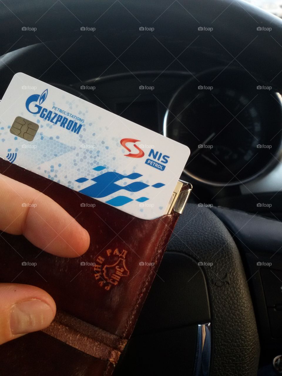 nis gazprom card in the car. nis gazprom card in the car serbia russia