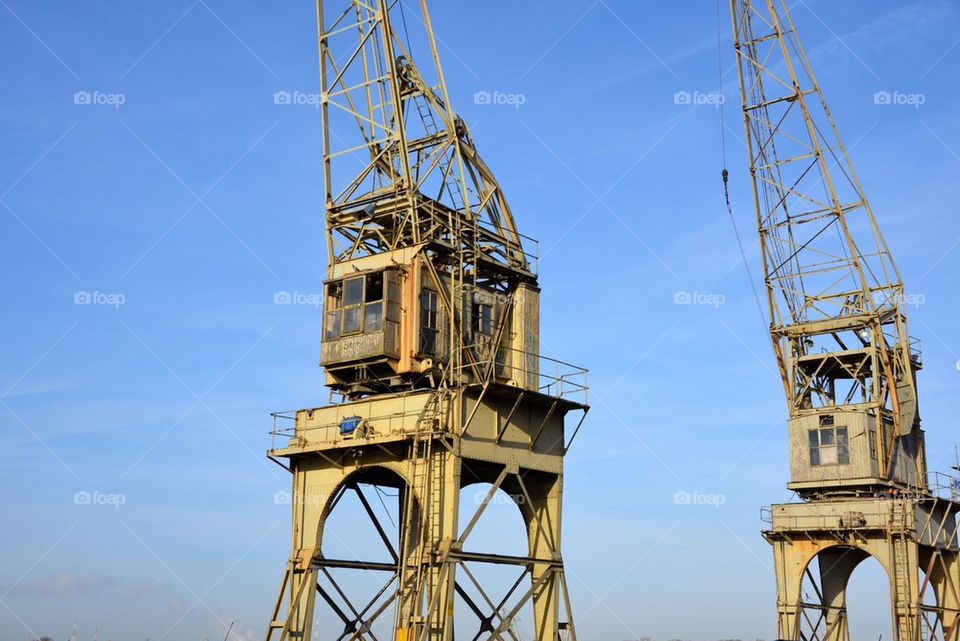 Old cranes in Antwerp