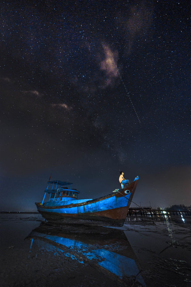 Sea at night