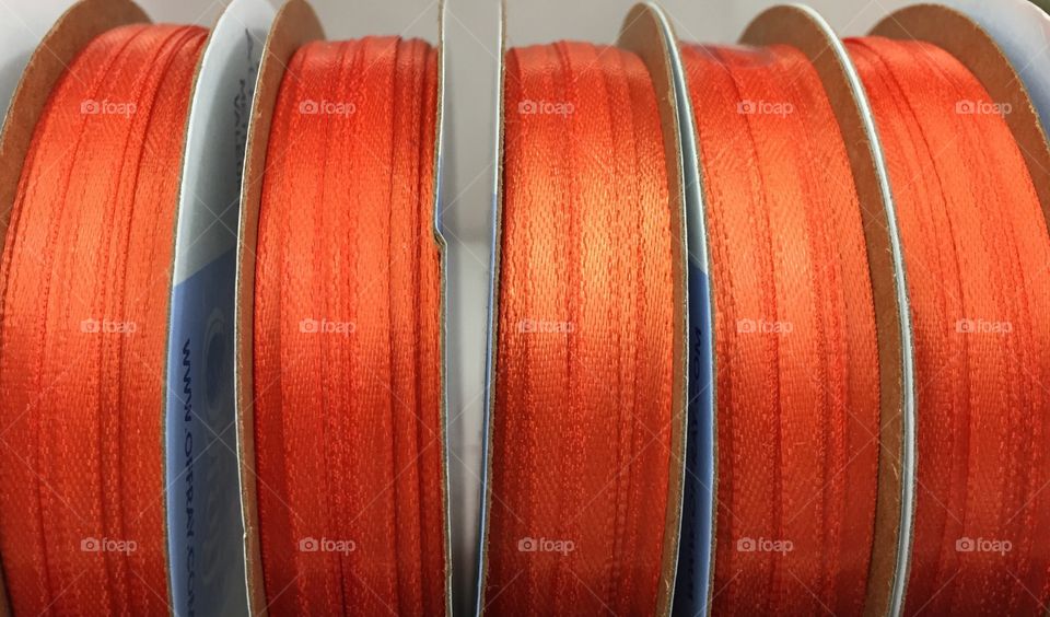 Orange Color Story - spools of ribbon