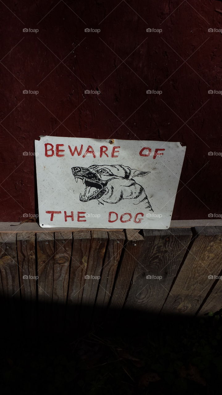 Beware Sign