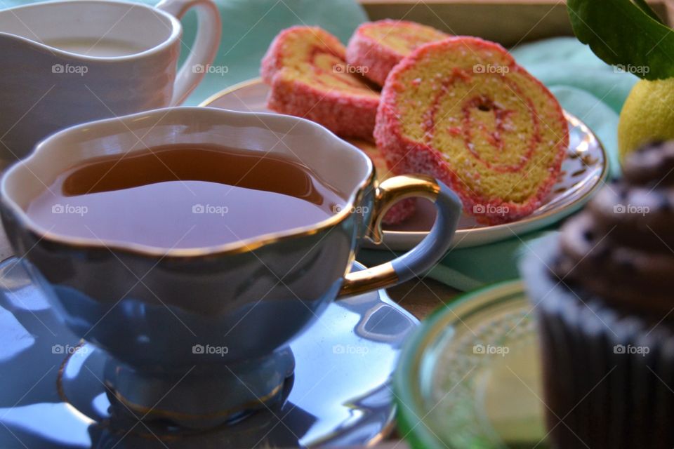 Tea time with some cakes