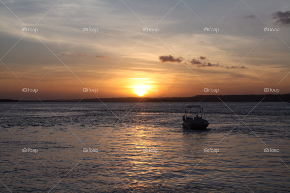 ocean sunset fisherman lagune by GuuZ