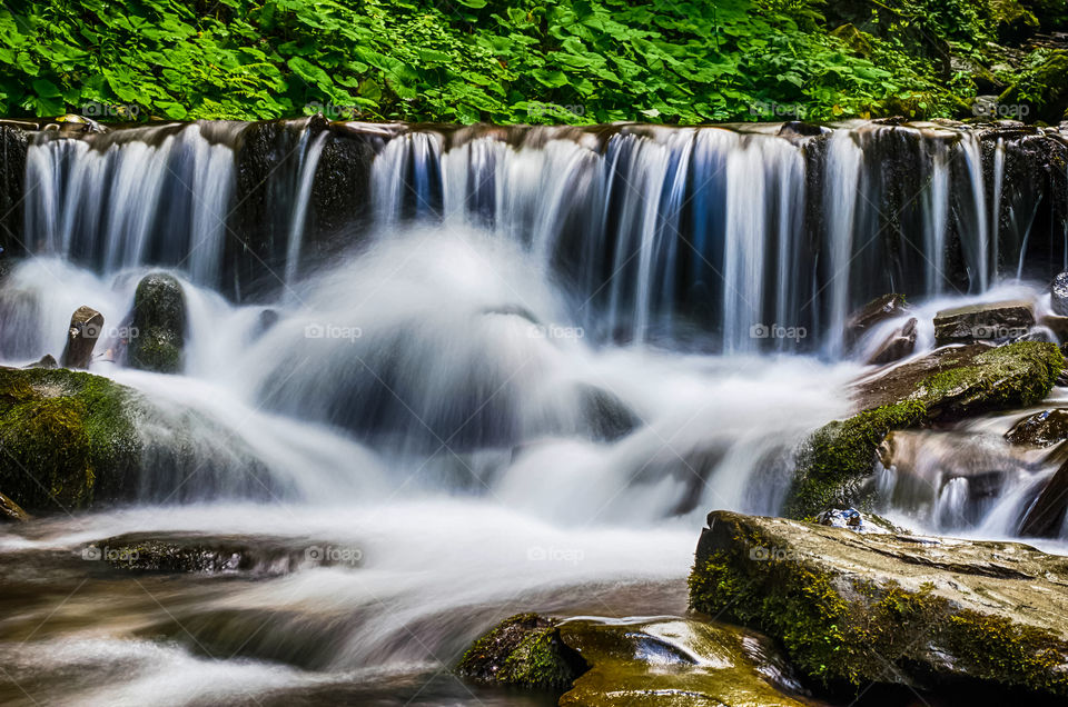 Shypit waterfall in the Carpathian mountains