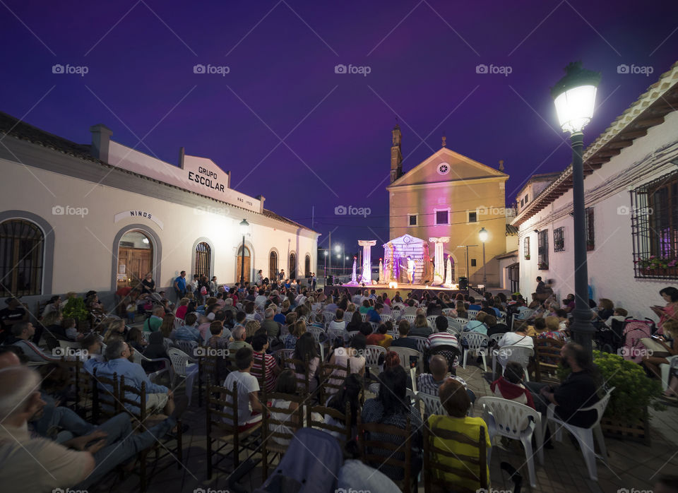 Performance in the town square 