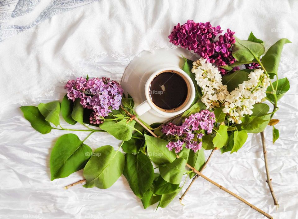 Spring coffee rituals with divine smell