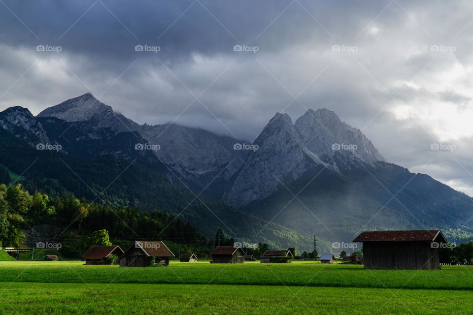 Moody evening in the Alps