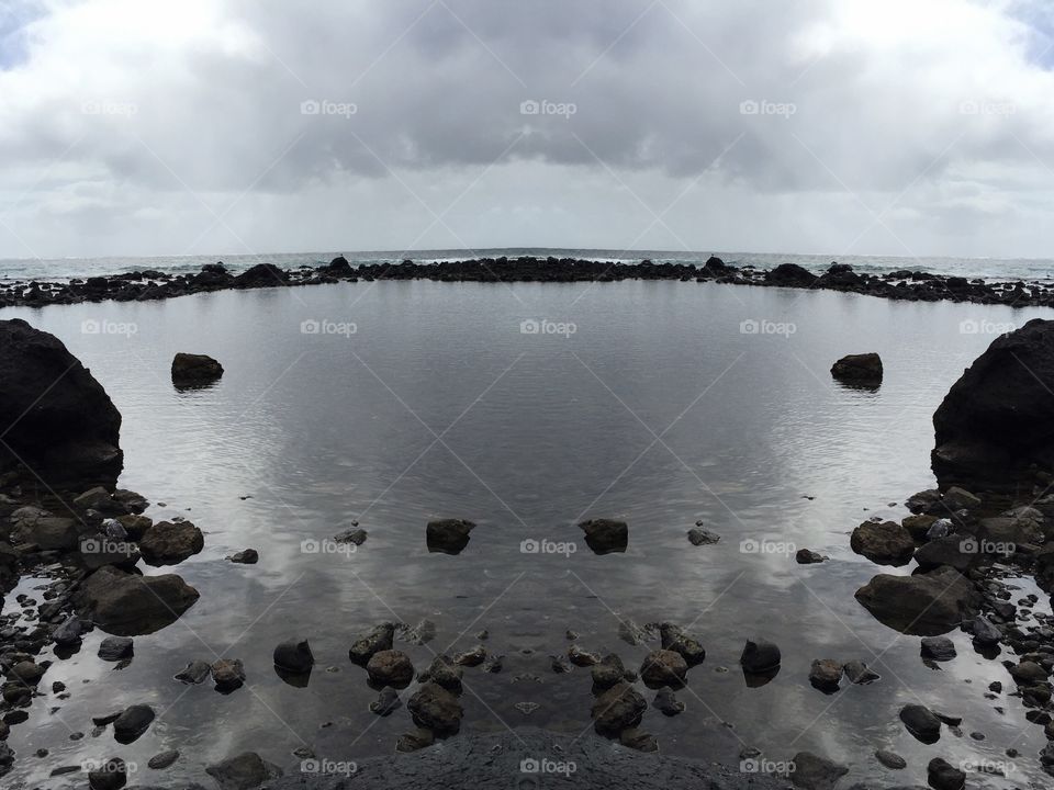 Quiet atmosphere at the sea