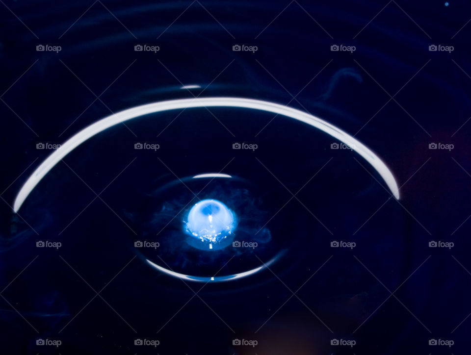 Water Drop - White drop, Navy background