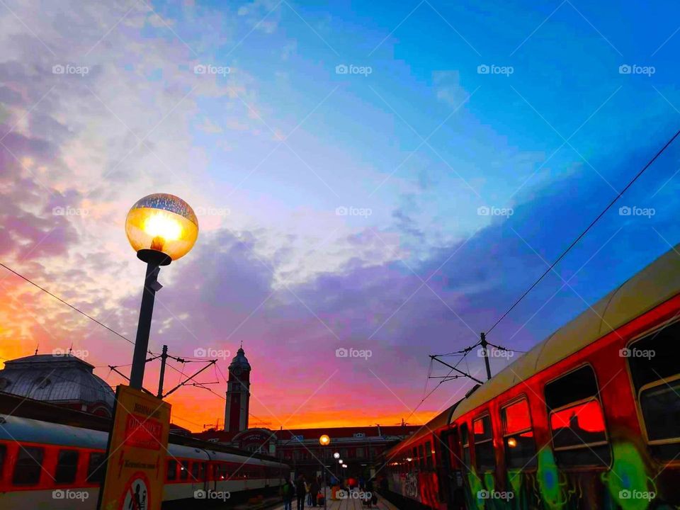 sunrise at the station