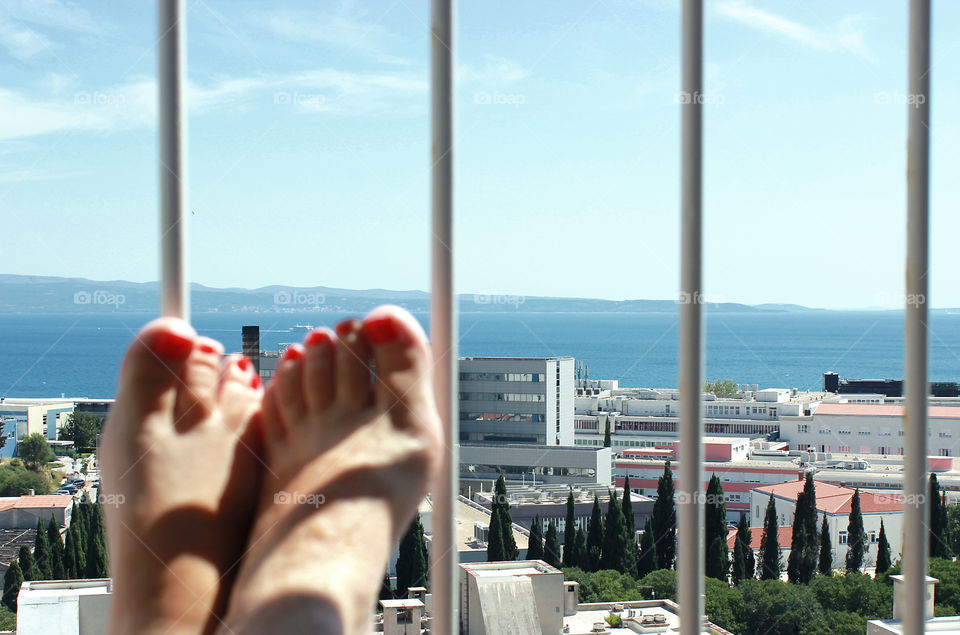 Contemplation overlooking the sea