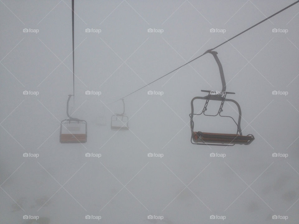 A picture of the chair lift at Troodos mountains. Cyprus.