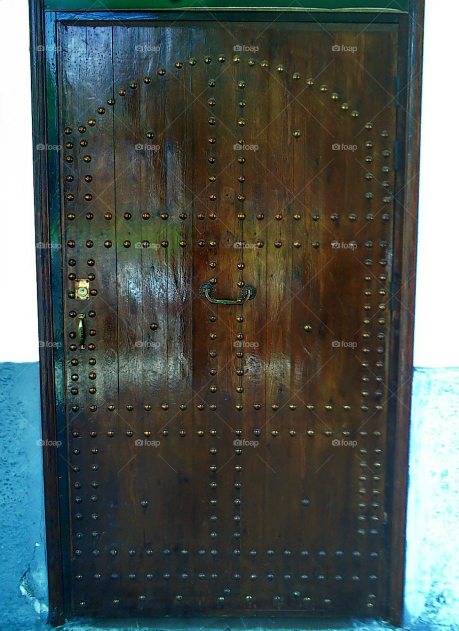 Tür eins Haus in Tetouan marokko...