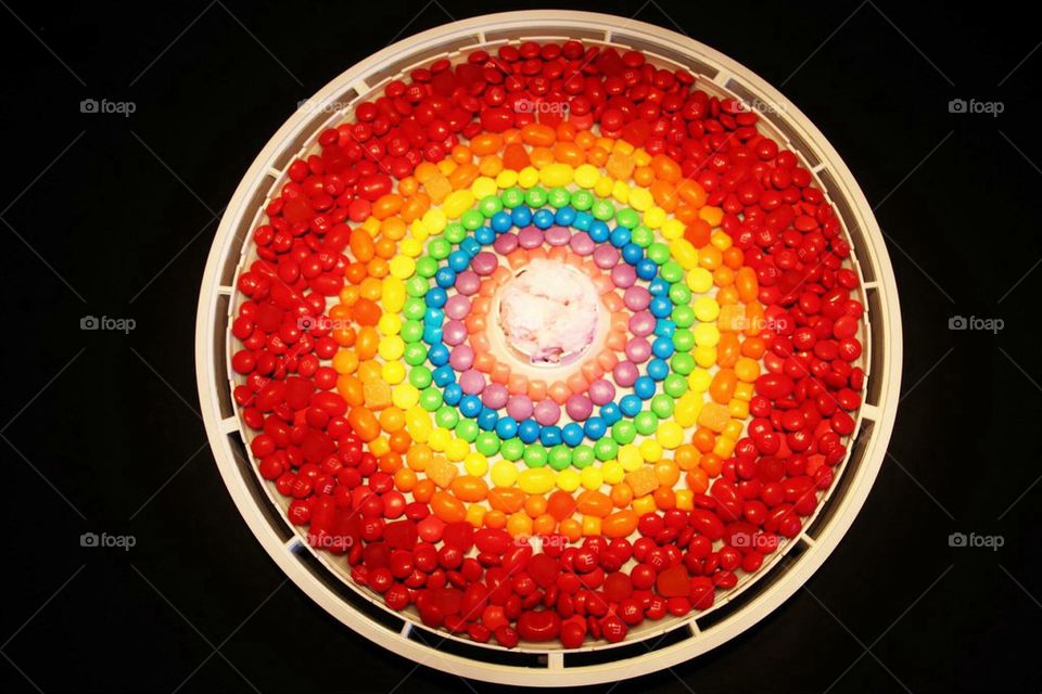 A Wheel Of Colorful Candies