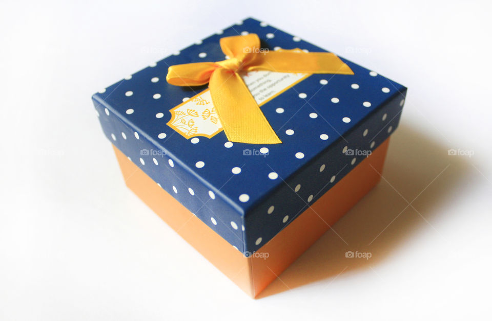 A gift box on a white background