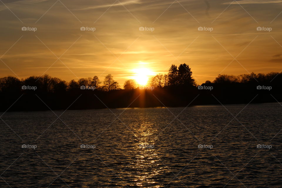 Sunset at Söraby Lake