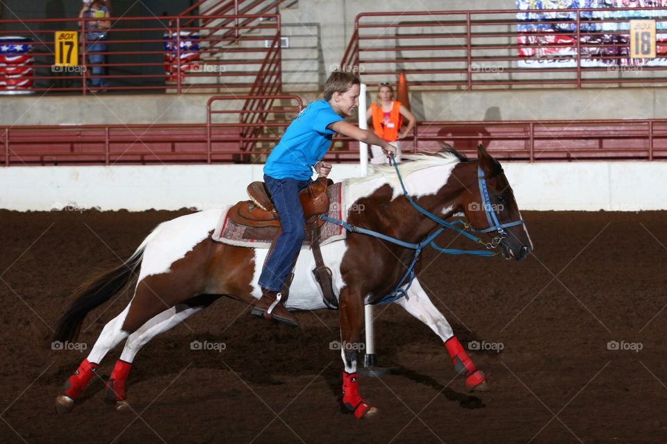 Pole bending at 4-H State Competition 