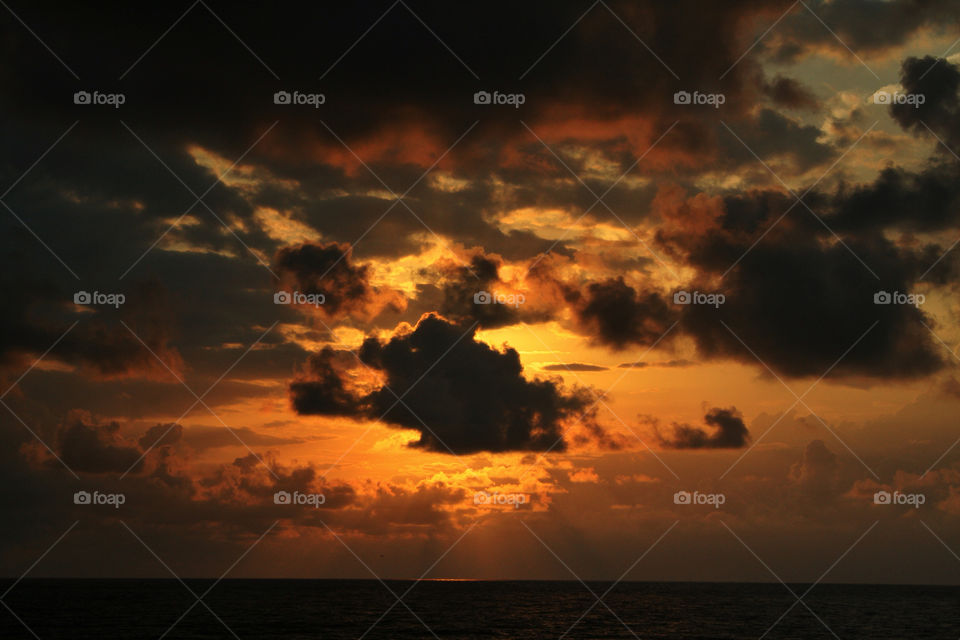 sky sunset cloud sea by nader_esk