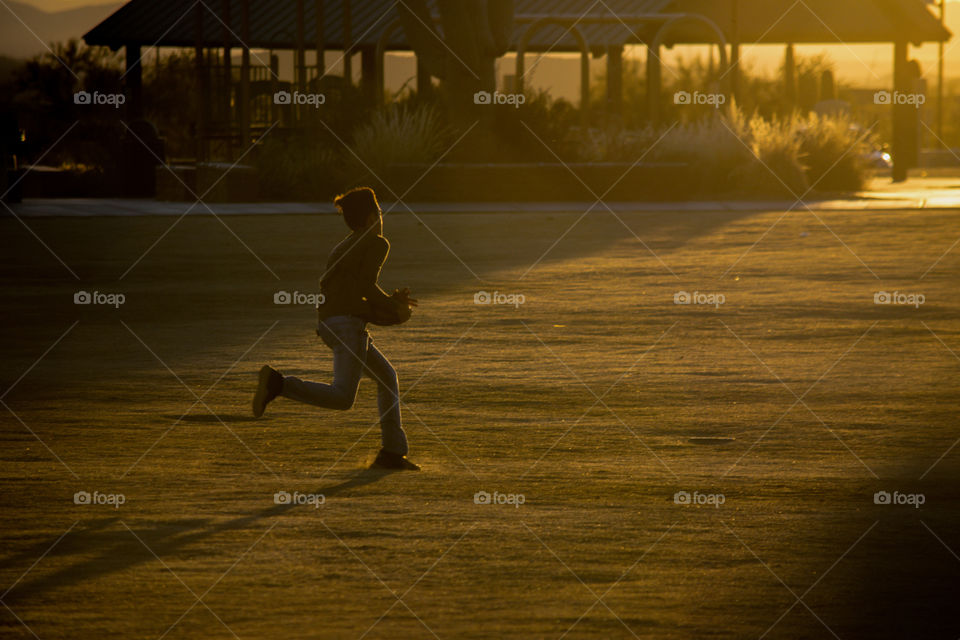 Girl, Sunset, People, Light, Action