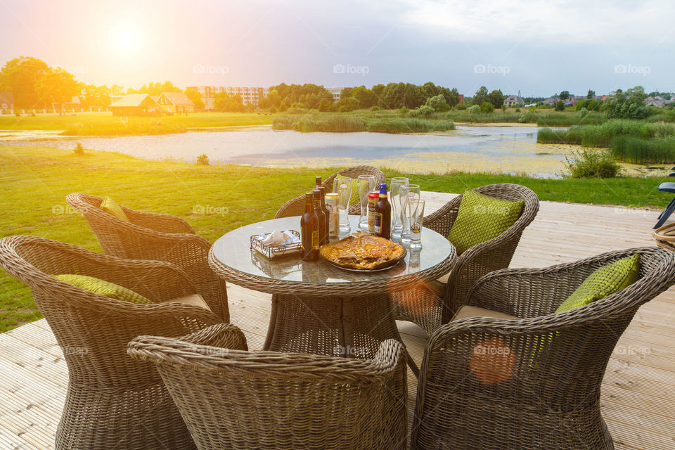 Landscape with table