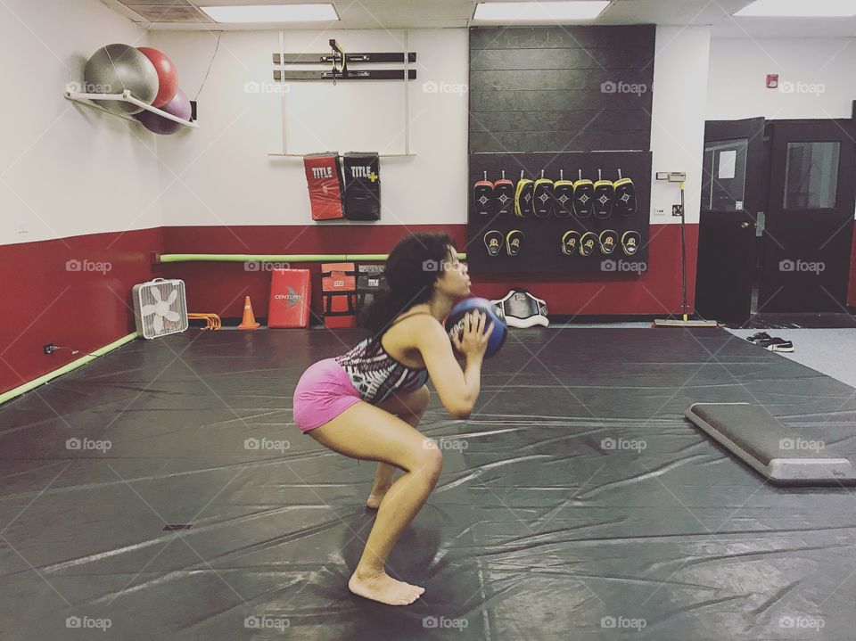 Asha getting her squat on. 