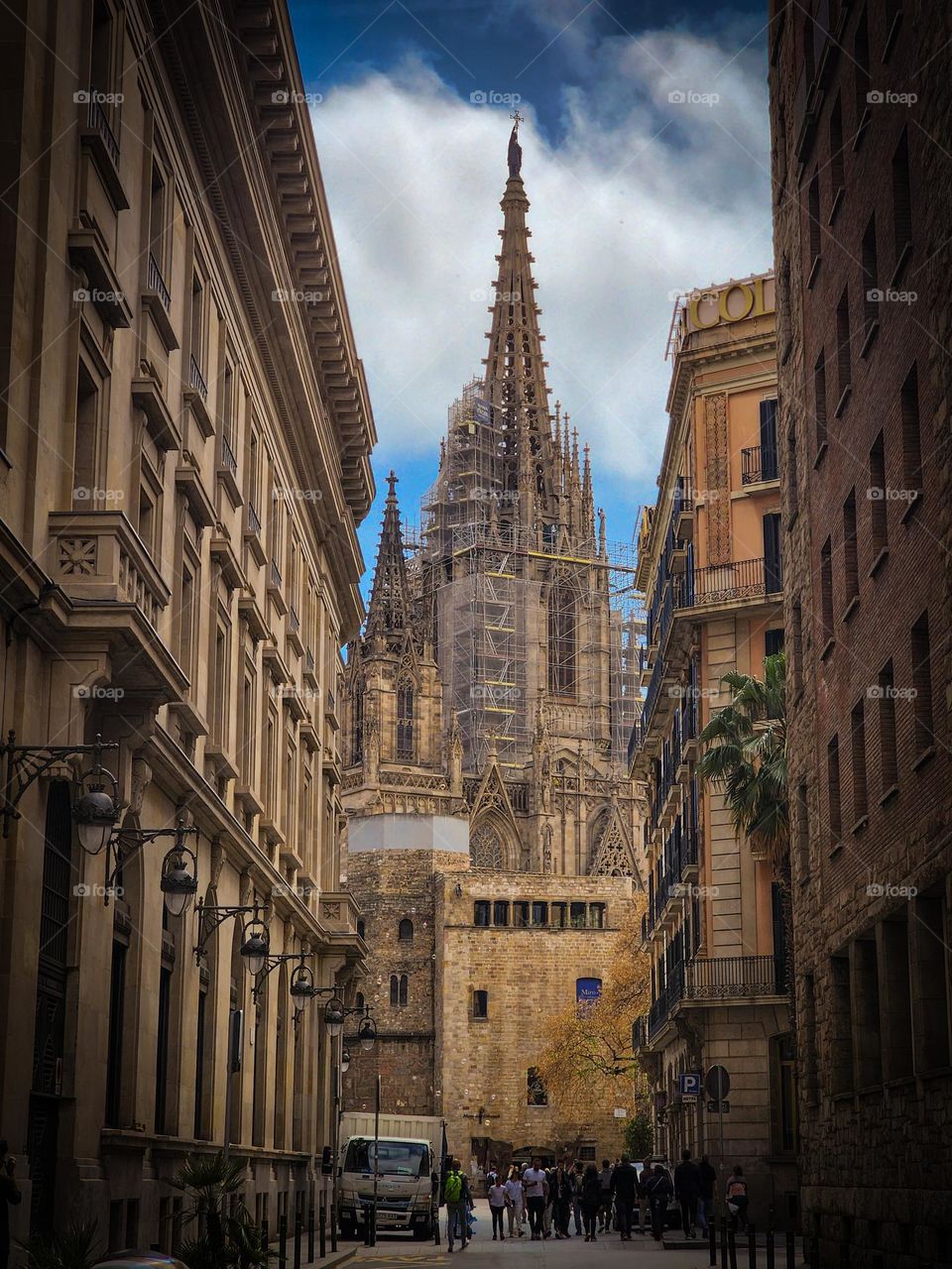 Barcelona's cathedral, in Gothic barrio