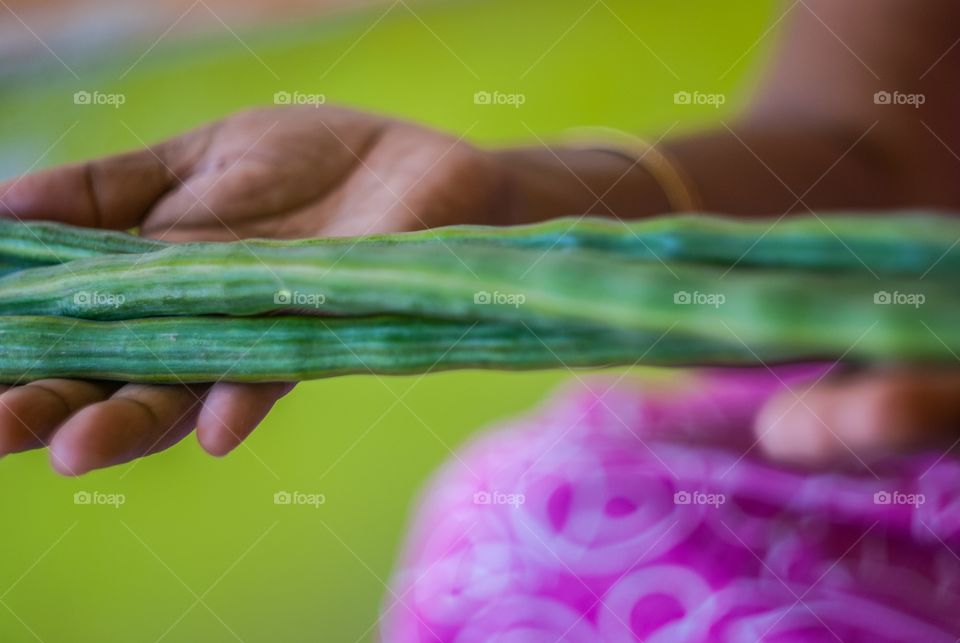 holding food 