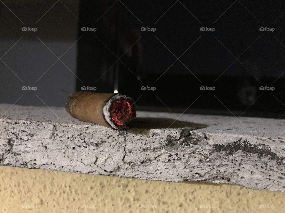 Cigar on rooftop, Rome.